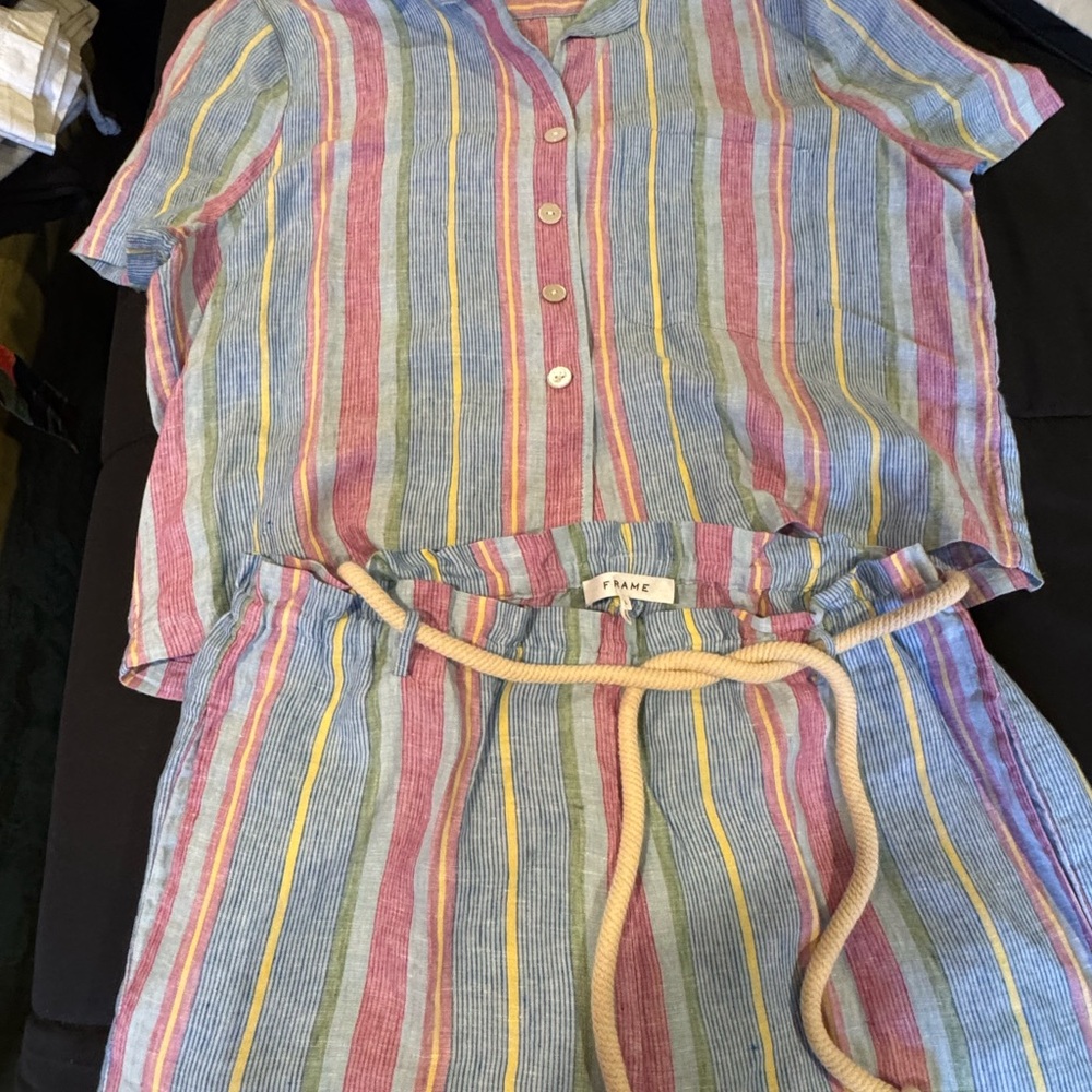 Frame Denim Pastel Striped Shirt